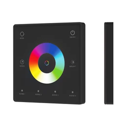 Фото #1 товара INTELLIGENT ARLIGHT Сенсорная панель SMART-SPI-801-11-4SC-RGBW-SUF Black (3V, 2.4G) (IARL, IP20 Пластик, 5 лет)