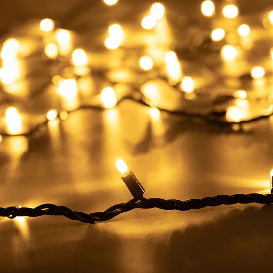 Фото #1 товара Светодиодная гирлянда ARD-STRING-PRO-10000-BLACK-100LED-STD WARM (230V, 7W) (Ardecoled, IP65)