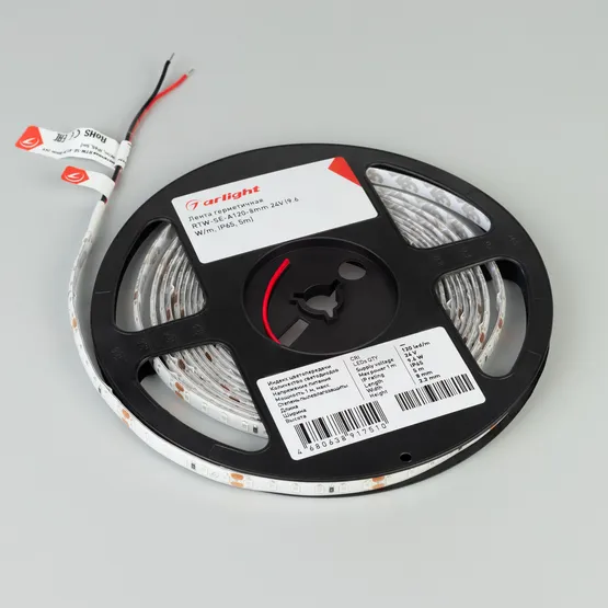 Фото #2 товара Светодиодная лента герметичная RTW-SE-A120-8mm 24V Green (9.6 W/m, IP65, 5m) (Arlight, -)