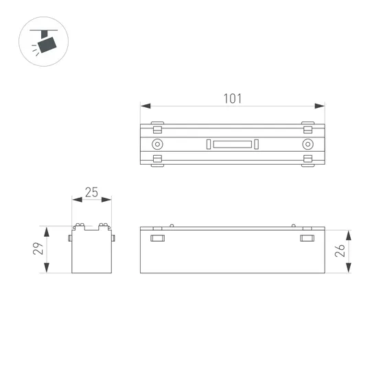 Фото #5 товара Светильник MAG-VIBE-LASER-L101-6W Day4000-MIX (BK, 24 deg, 48V, TUYA Zigbee) (Arlight, IP20 Металл, 5 лет)