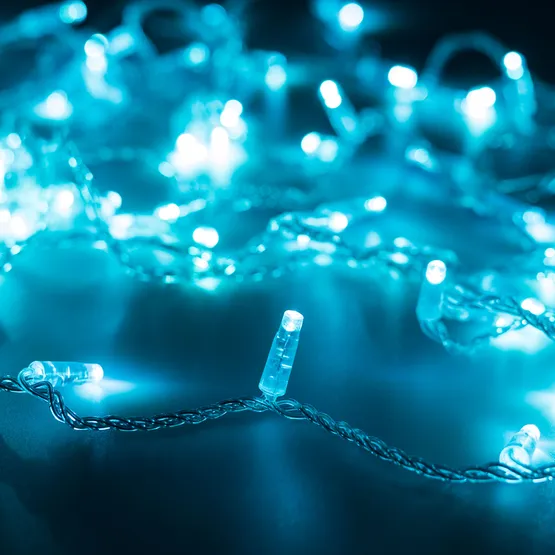 Фото #1 товара Светодиодная гирлянда ARD-STRING-CLASSIC-1000-CLEAR-100LED-PULSE Azure (230V, 7W) (Ardecoled, IP65)