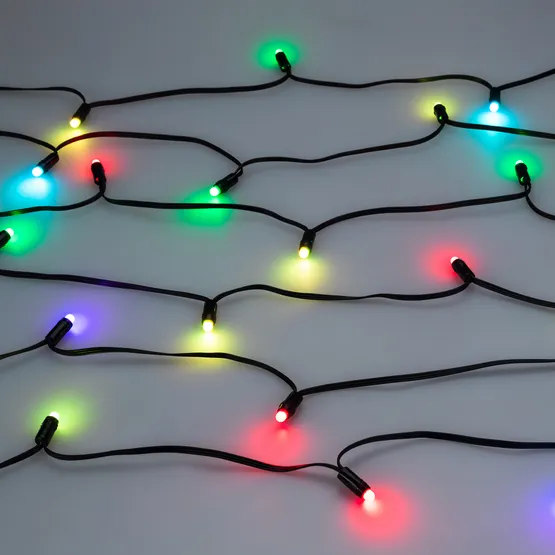 Фото #4 товара Светодиодная гирлянда Нить Смарт ARD-MOOD-CLASSIC-10000-BLACK-48LED RGBY-SPI (230V, 8W, Tuya Wi-Fi) (Ardecoled, IP65)