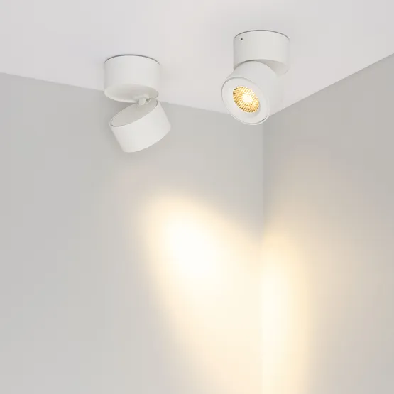 Фото #2 товара Светильник SP-POINT-SURFACE-R85-12W Warm3200-MIX (WH, 36 deg, 230V) (Arlight, IP20 Металл, 5 лет)