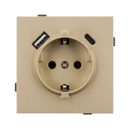 Фото #3 товара Механизм розетки с USB зарядкой SCT-TENDO-MUAC-SFPL-GD (230V, 16A) (Arlight, -)