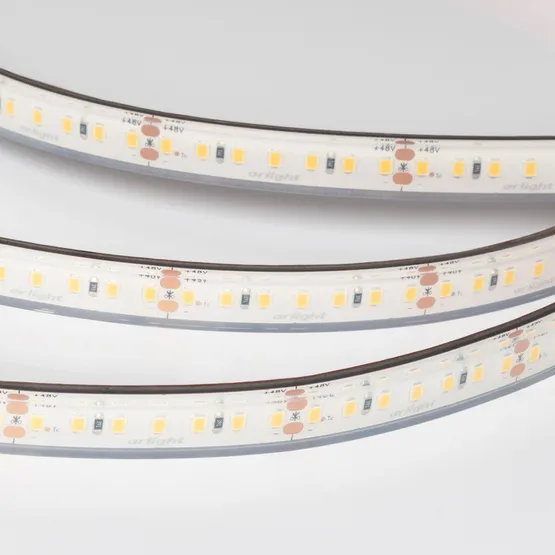 Фото #3 товара Светодиодная лента герметичная RTW-PFS-A140-12mm 48V Warm2400 (12 W/m, IP68, 20m) (Arlight, -)