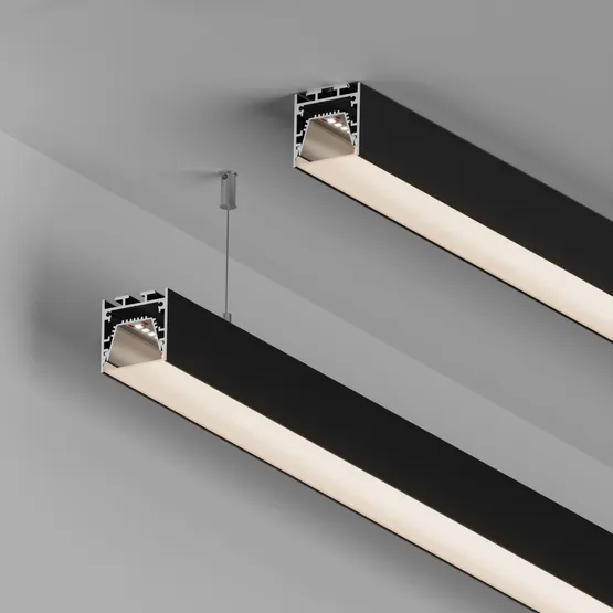 Фото #5 товара Профиль LINE-3535-TRAY-3000 BLACK (Arlight, Алюминий)