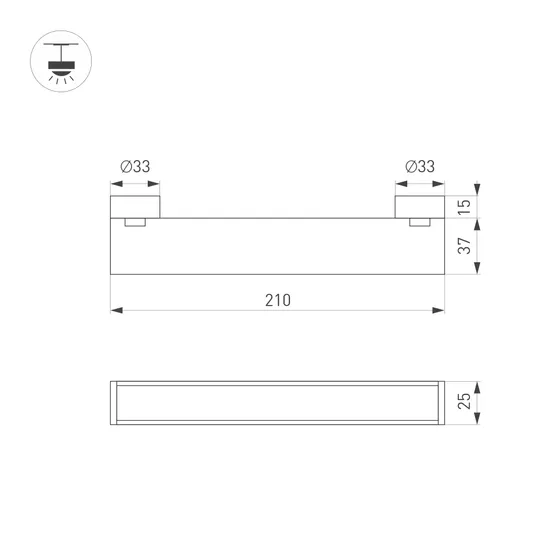 Фото #7 товара Светильник ART-INBELT-FLAT-L210-8W Day4000-MIX (BK, 90 deg, 48V, DALI) (Arlight, IP20 Металл, 3 года)