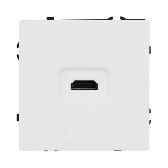 Фото #4 товара Механизм HDMI розетки SCT-NOBE-MHD1-SFPL-WH (Arlight, Белый кварц)